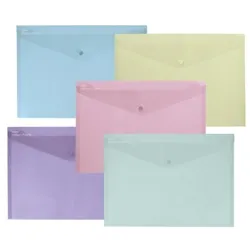 Snopake Reborn Polyfile A4 Assorted (Pack of 5) 15912
