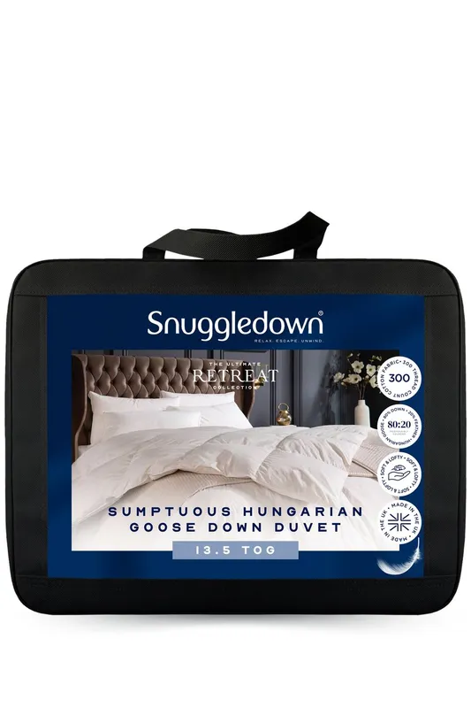 Snuggledown Retreat Sumptuous Hungarian Goose Down 13.5 Tog Duvet White Kingsize