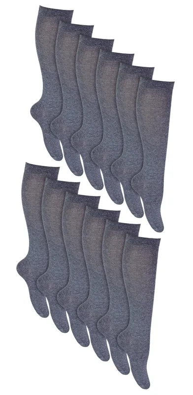 Sock Snob 12 Pair Multipack Girls Knee High Socks