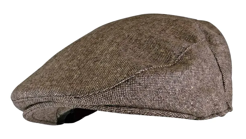 Sock Snob Mens Checked Wool Blend Traditional Flat Cap - Brown - Size L/xl