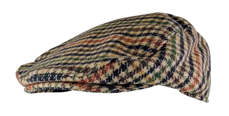 Sock Snob Mens Traditional Checked Tweed Flat Cap