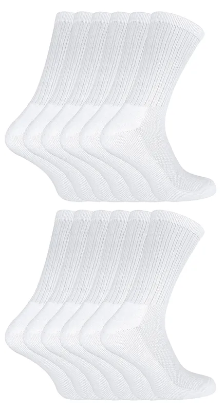 Sock Snob Unisex 12 Pair Multipack Kids Bamboo Sport Socks