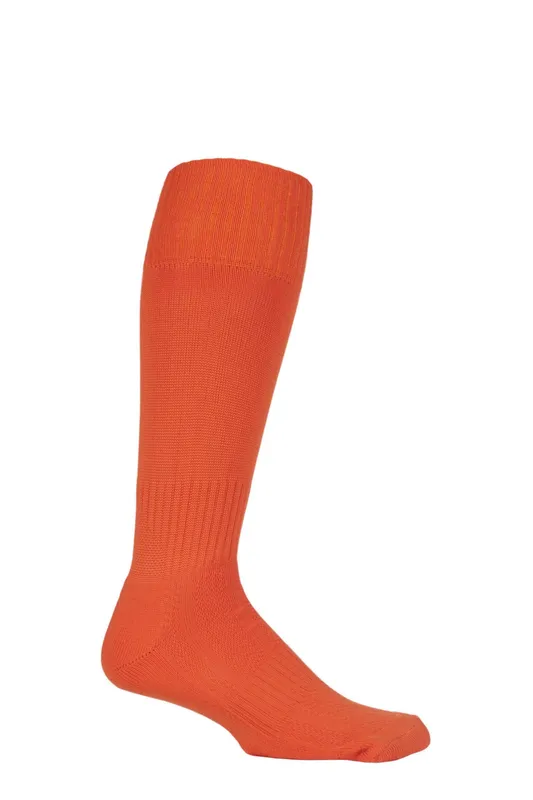 1 Pair Orange of London Made in the UK Plain Football Socks Men's 6-11 Mens - Sockshop of London - Orange - Size: 6-11 Mens