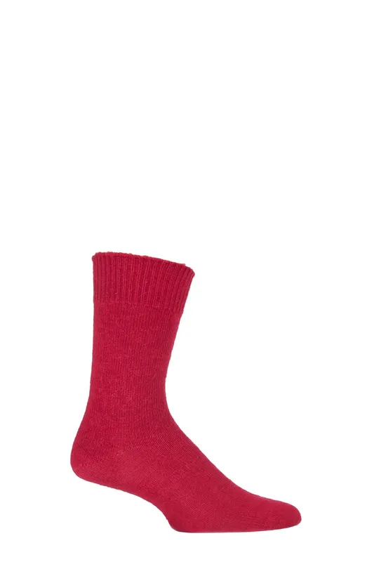 1 Pair Red of London Plain Alpaca Socks Unisex 11-13 Unisex - Sockshop of London - Red - Size: 11-13 Unisex