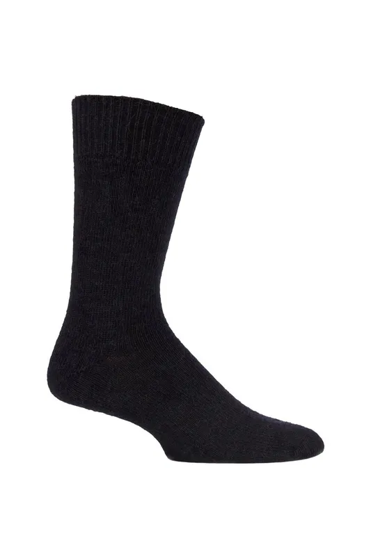 Sockshop of London 1 Pair Plain Alpaca Socks in Black Size: 8-10 Black 8-10