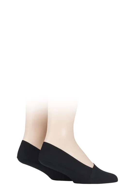2 Pair Black Jersey Shoe Liners Men's 7-11 Mens - Sockshop - Black - Size: 7-11 Mens