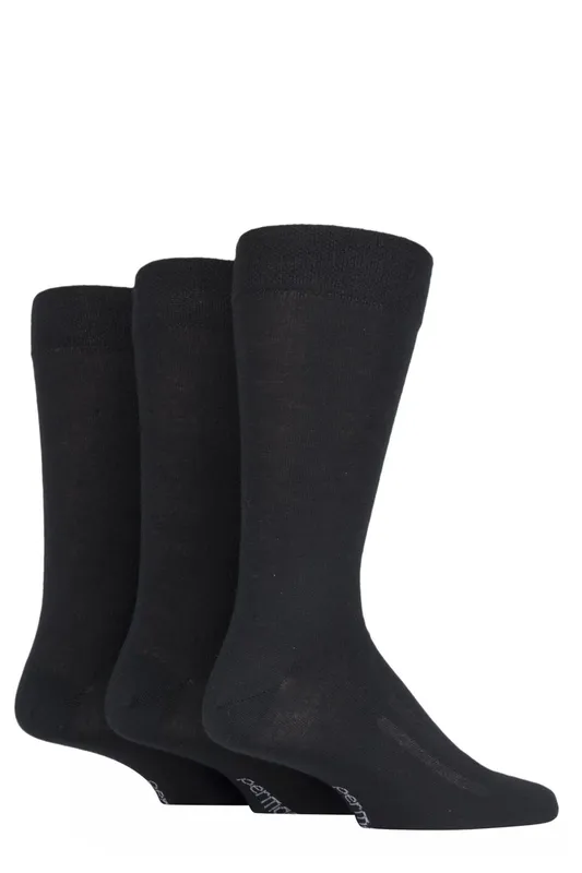 Mens and Women's 3 Pair Sockshop PermaCool Evaporation Cooling Socks Black 12-14 Unisex - Black - Size: 12-14 Unisex