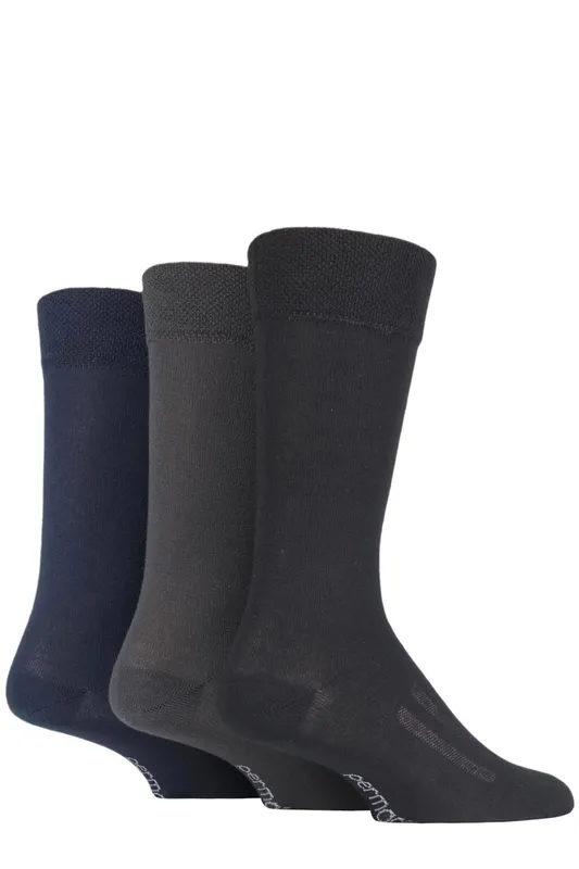 Mens and Women's 3 Pair Sockshop PermaCool Evaporation Cooling Socks Black / Navy / Charcoal 12-14 Unisex - Multi Coloured - Size: 12-14 Unisex