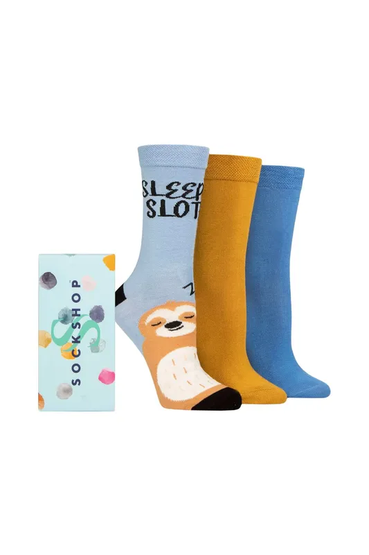 Sockshop Women's 3 Pair Bamboo Bright Gift Boxed Socks in Gold Size: 4-8 Gold 4-8
