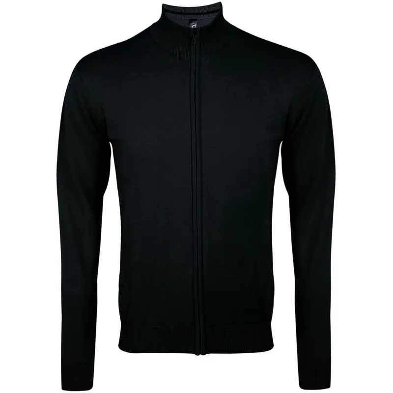 Sol'S Men's Gordon Full Zip Cardigan in Black Size: 2XL Black 2XL