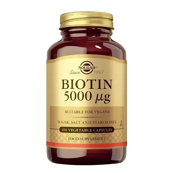 Solgar Biotin 5000 µg Vegetable Capsules - Pack of 100
