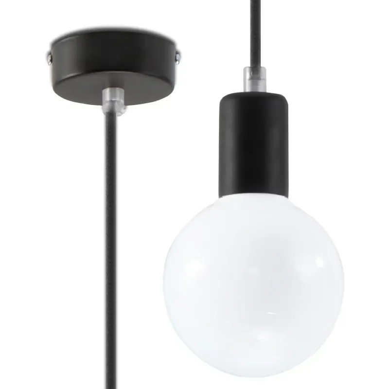 Sollux Edison black pendant lamp