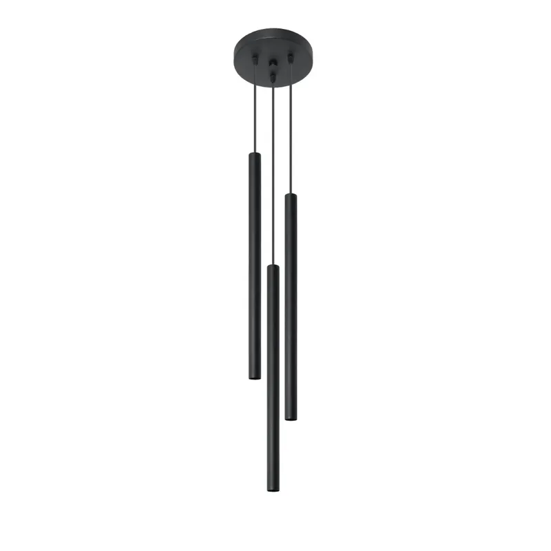 Sollux Pastelo 3P black suspension lamp