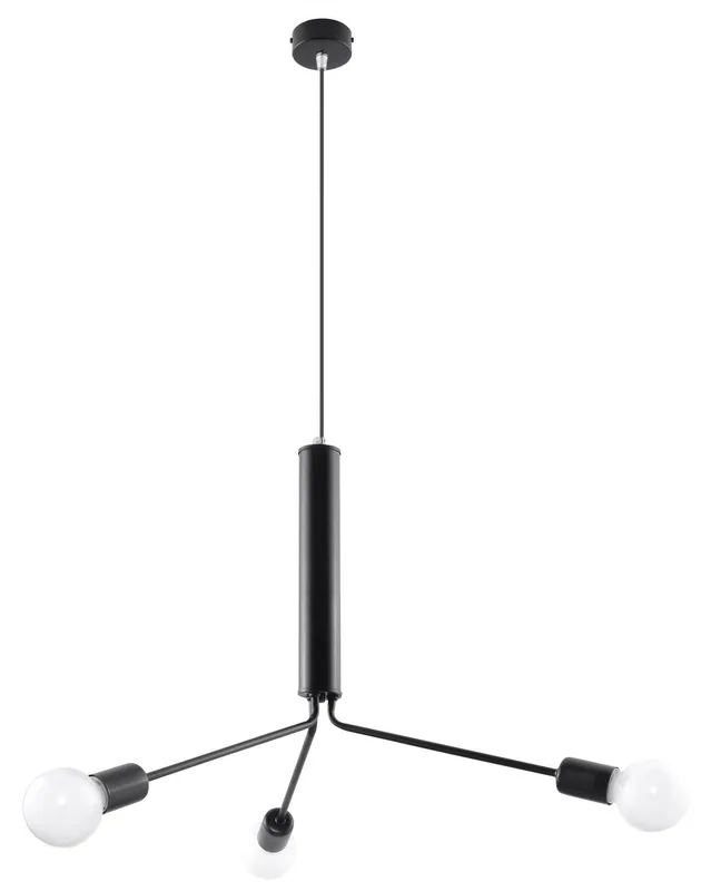 Sollux Lighting Duomo 3 Light Cluster Drop Pendant Black, E27