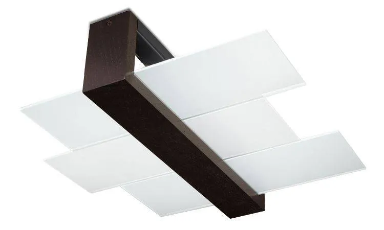 Sollux Lighting Feniks 2 Light Flush Ceiling Light Black, E27