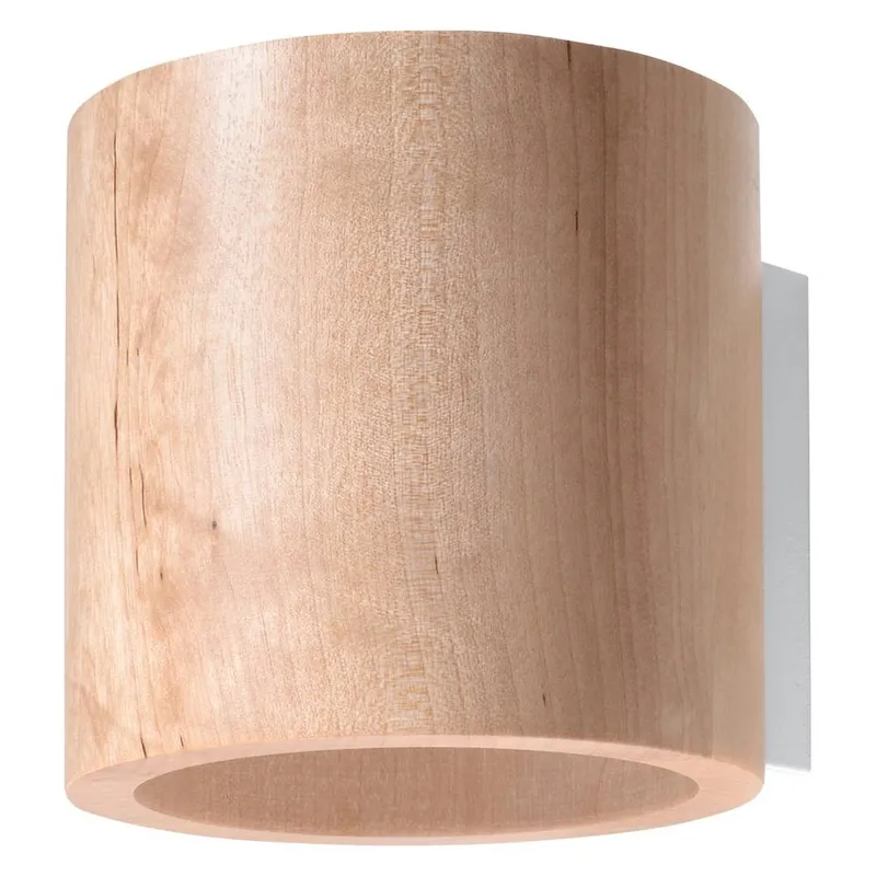 Sollux Orbis wall lamp in natural wood