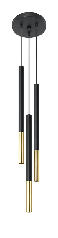 Sollux Mozaica 3P black/gold suspension lamp