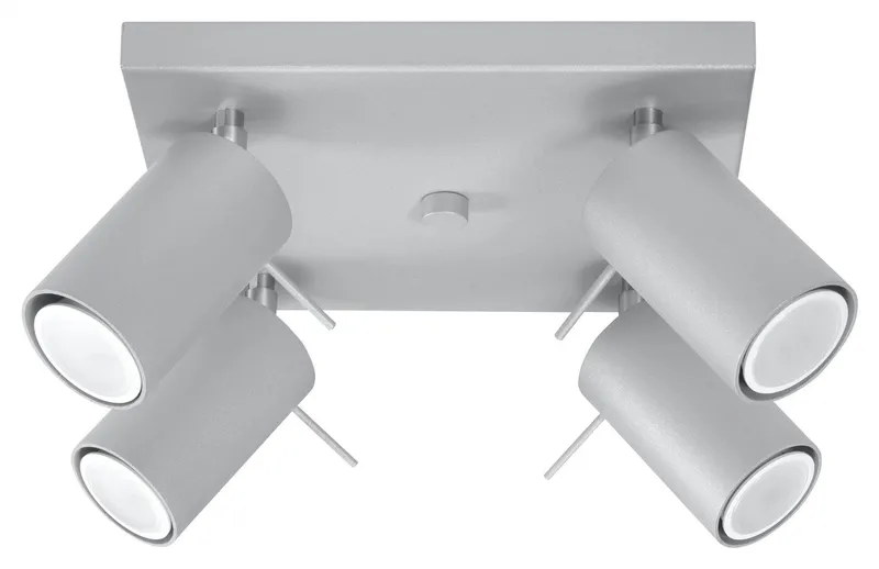 Sollux Lighting Ring 4 Light Spotlight Cluster Grey, GU10
