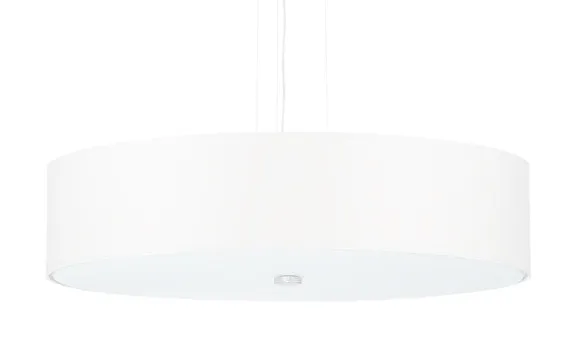 Sollux Lighting Skala Cylindrical Pendant Light White 50cm E27