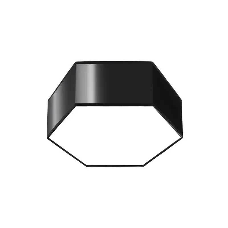 Sollux Lighting Sunde Decorative Flush Ceiling Light, Black, 11.5cm