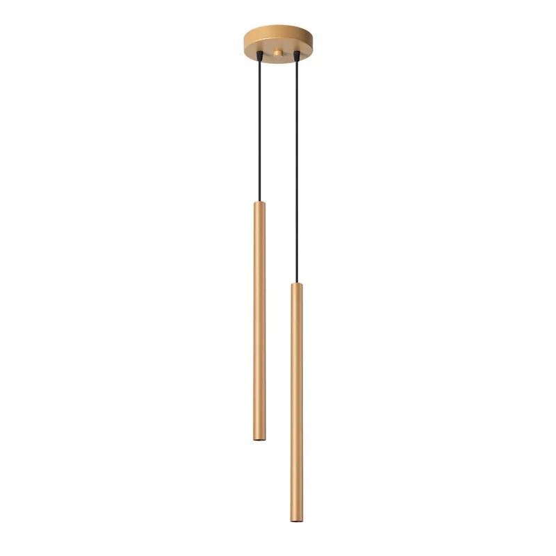Suspension Sollux Lighting Pastelo 2 Doré 15x15x118 cm
