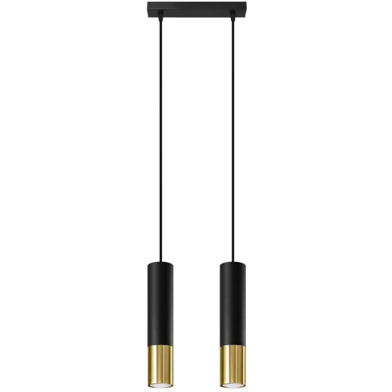 Sollux Loopez 2 black/gold pendant lamp