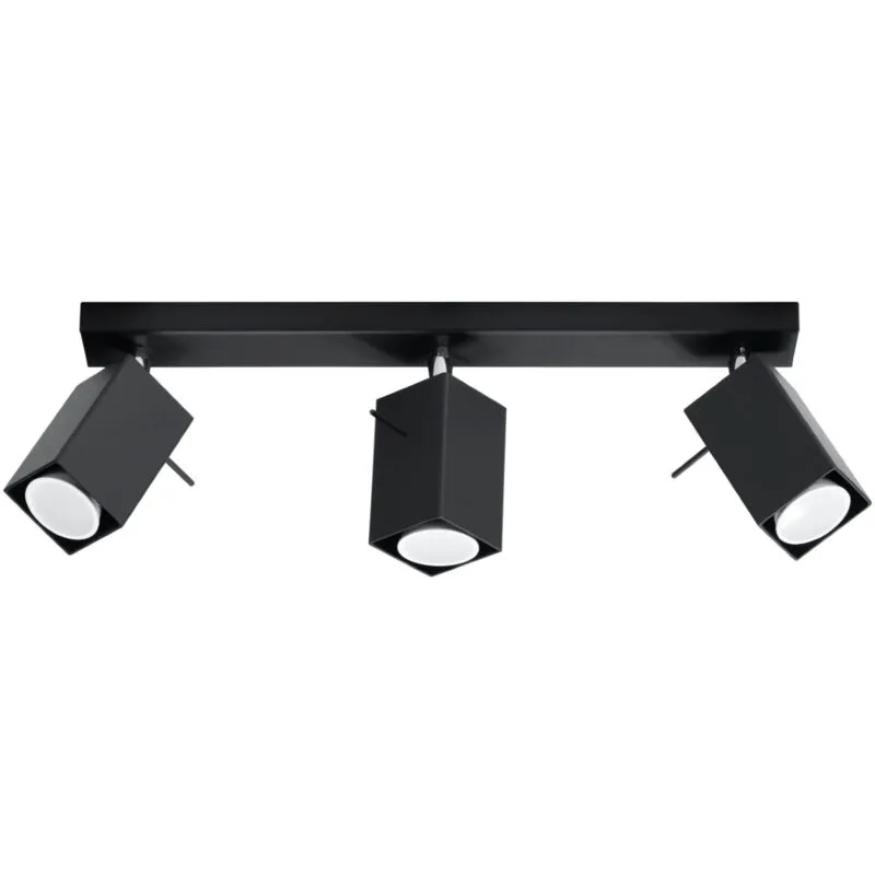 Sollux Lighting Merida 3 Light Spotlight Bar Black, GU10