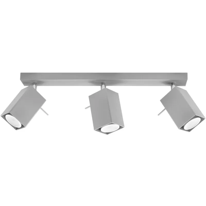 Sollux Lighting Merida 3 Light Spotlight Bar Grey, GU10