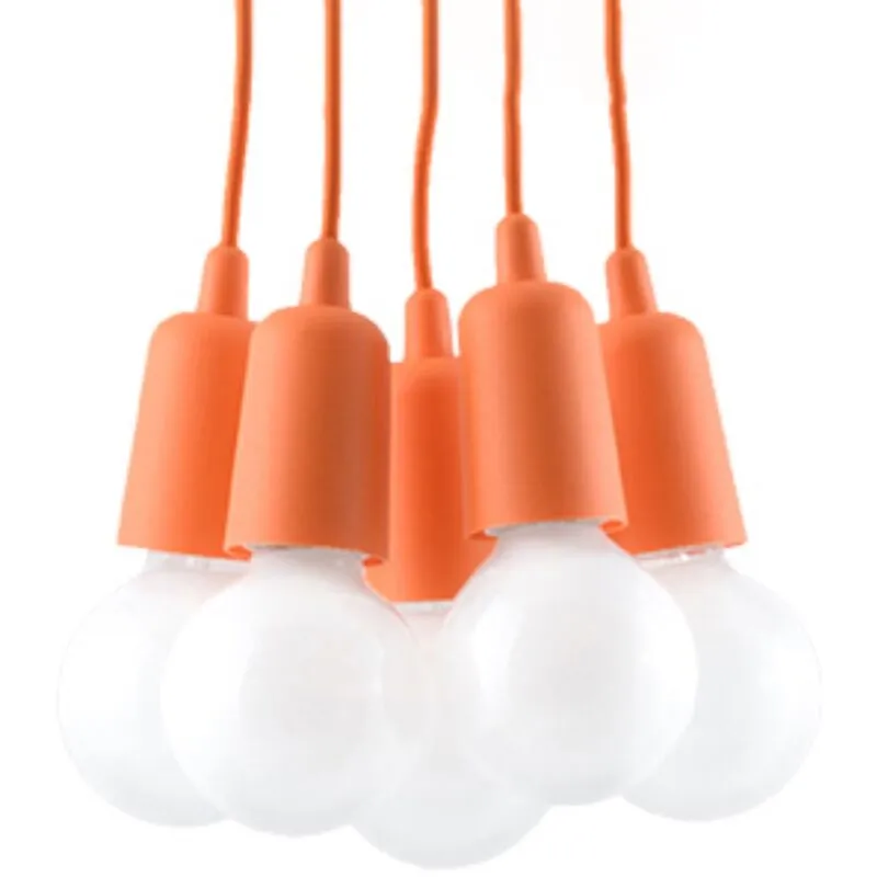 Sollux Orange diego 5 pendant lamp