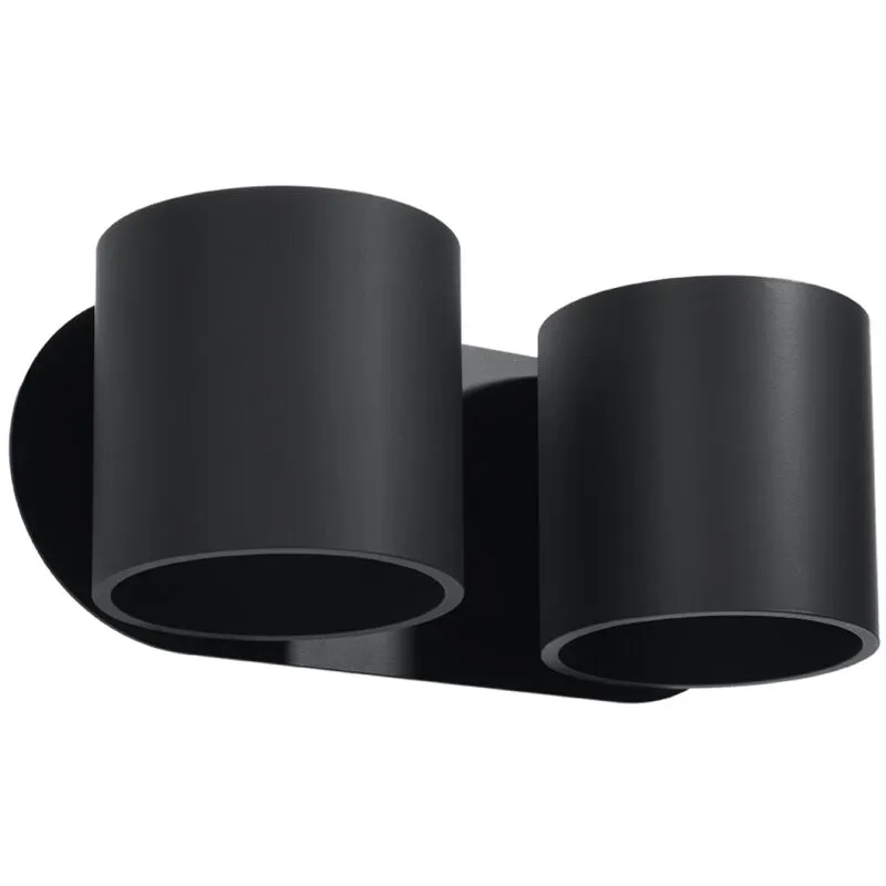 Sollux Orbis 2 black wall lamp