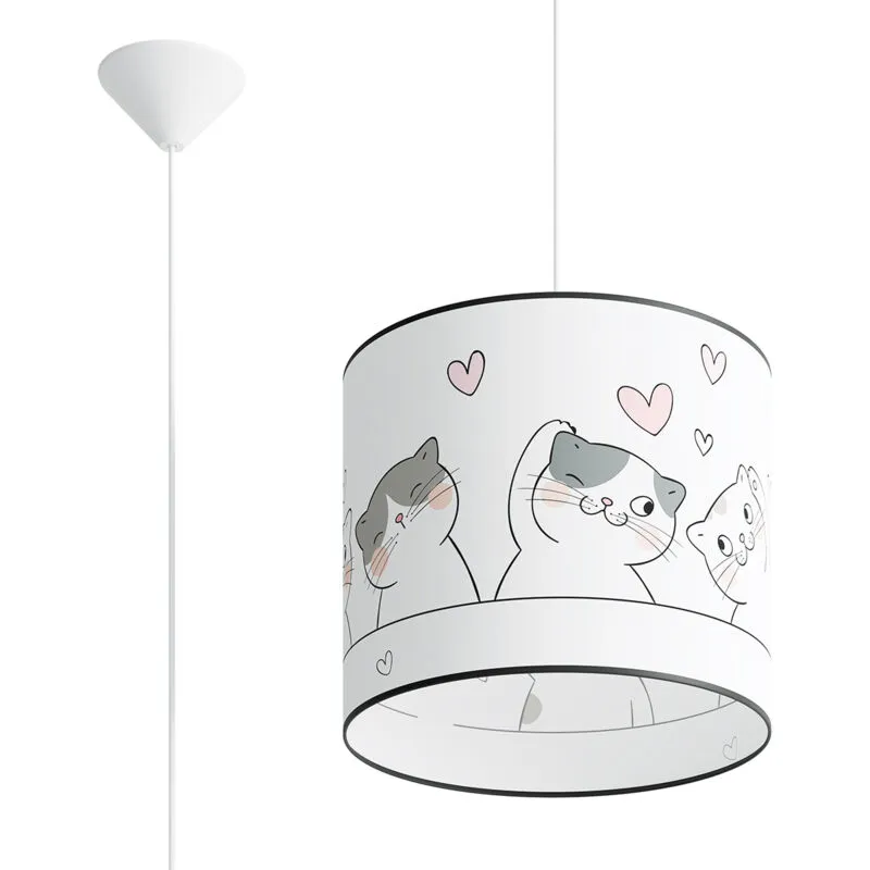 Sollux Lighting Cat Cylindrical Pendant Ceiling Light 30cm