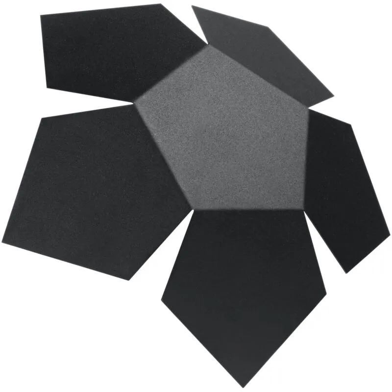 Sollux Penta black wall lamp
