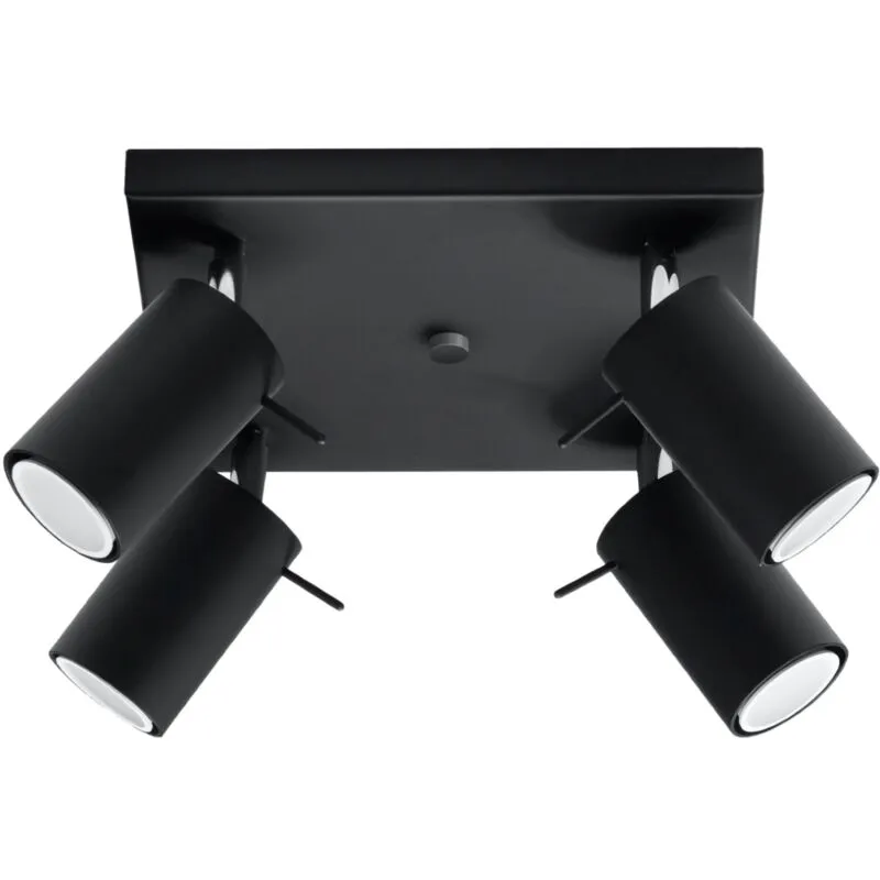Sollux Ring 4 black ceiling light