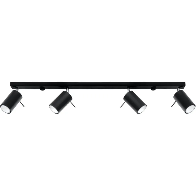 Sollux Ring 4L black ceiling lamp