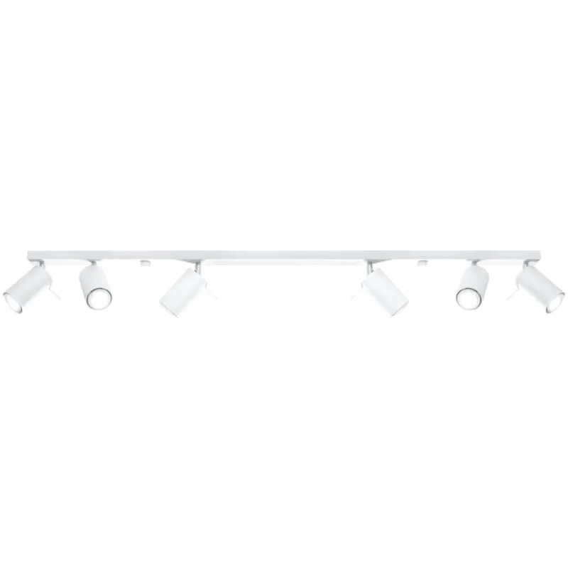 Sollux Lighting Ring 6 Light Spotlight Bar White, GU10
