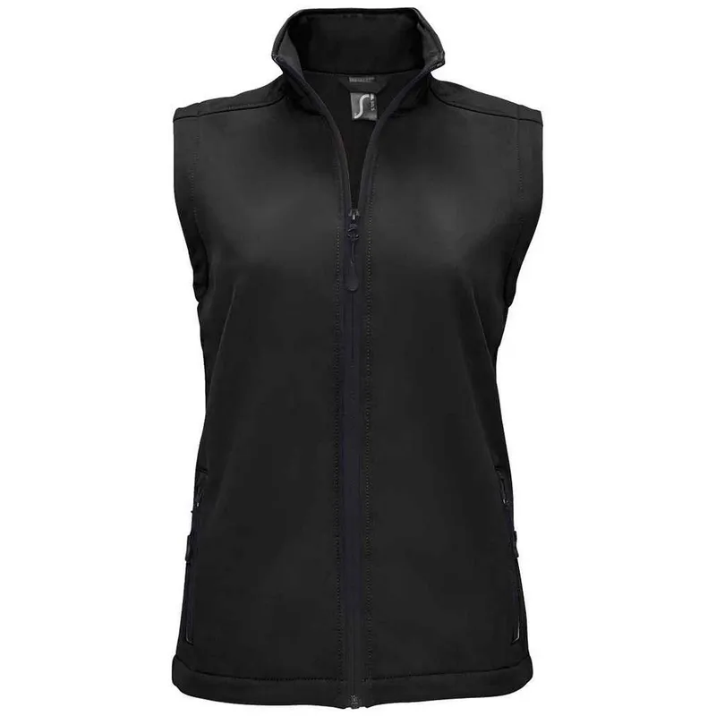 Sols Womens/ladies Race Softshell Gilet (Black) - Size Small