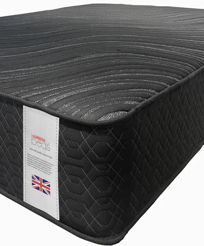 Somnior Unisex Obsidian 7 Zone Pocket Spring Motion Isolation Black Mattress 28cm Size: King Black female