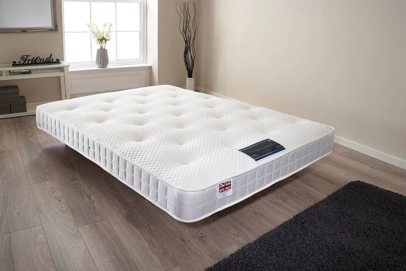Somnior Coolblue Sprung Memory Tufted Mattress in White Size: Single White Single