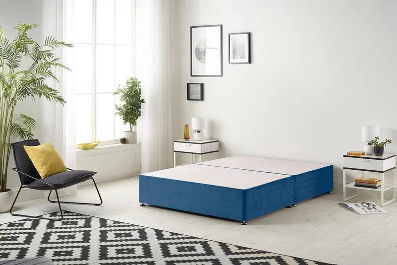 Somnior Ziggy Platform Bed Base in Navy Size: King - Navy - Size: King