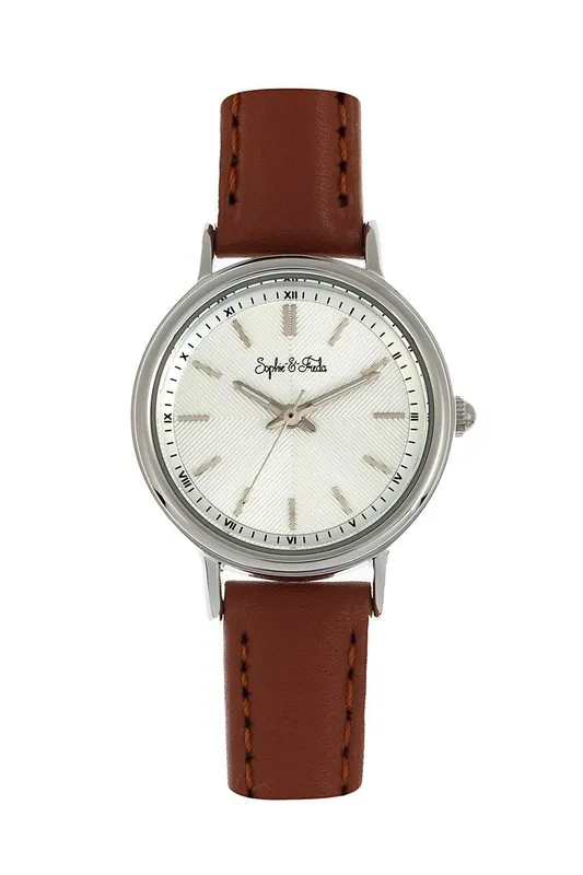 Sophie and Freda Women's Berlin Leather-Band Watch in Brown Brown One Size