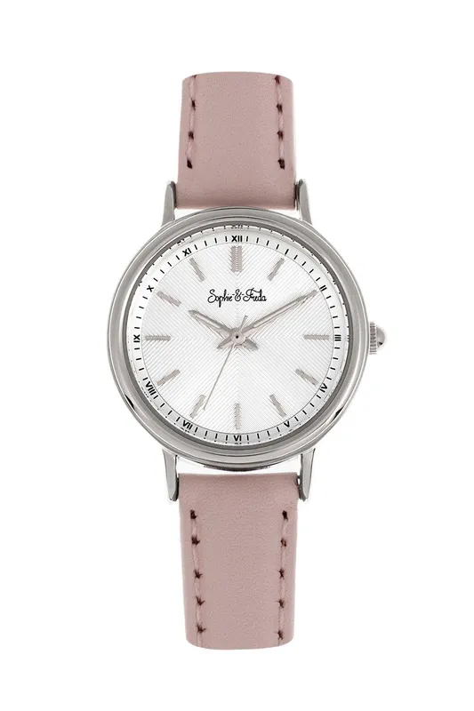 Sophie and Freda Women's Berlin Leather-Band Watch in Light Pink Light Pink One Size