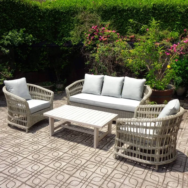 Sostter Outdoor Lounge Set for Relaxed Garden Living in Beige Size: 5m Beige 5m