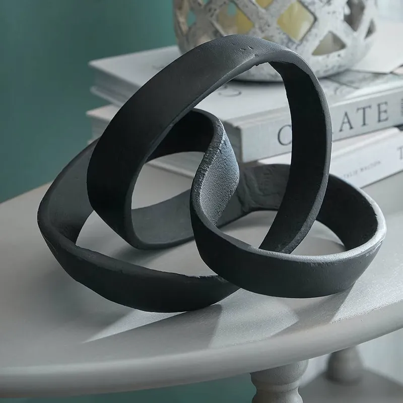 Sostter Black Sculptural Knot Table Accent - Black - Size: One Size