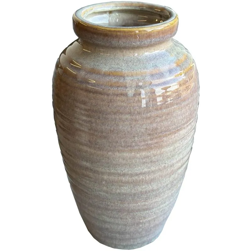 Sostter Brindled Amphora Vase in Sabbia Ceramic in Brown - Brown