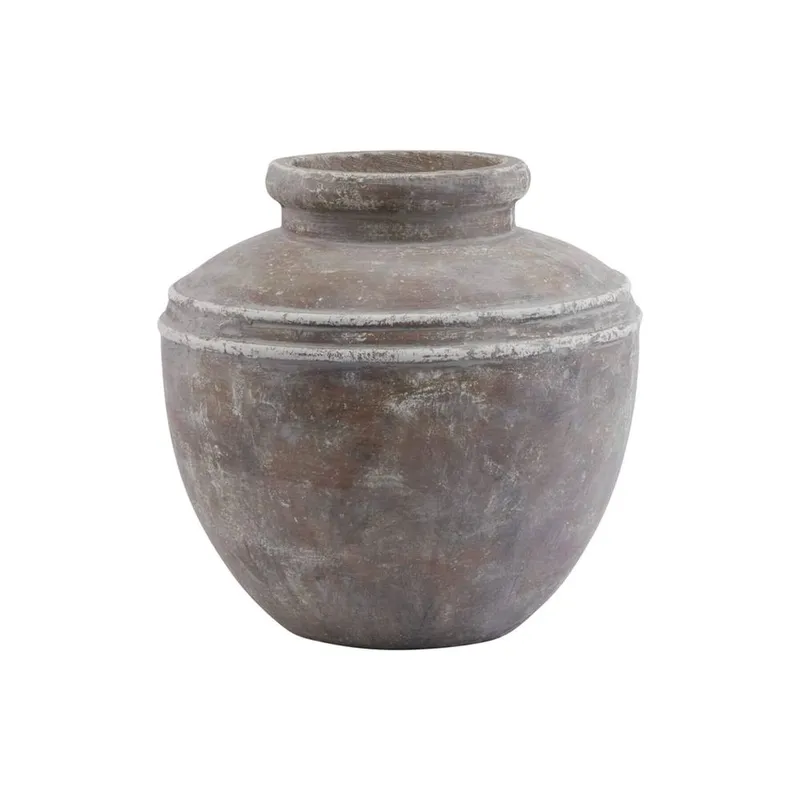 Sostter Unisex Rustic Brown Ceramic Water Pot Brown female