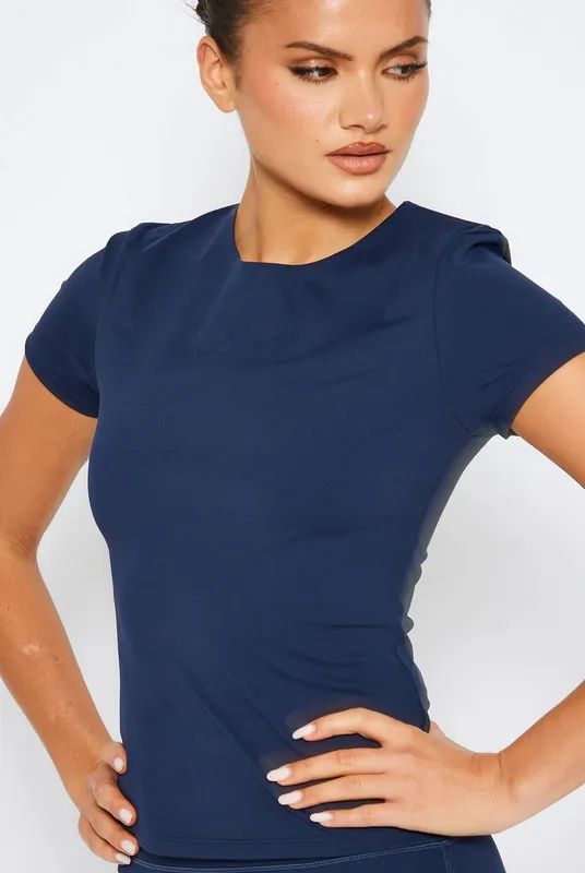 South Beach Women's Cap Sleeve T-Shirt in Navy Size: S/M Navy S/M