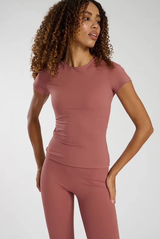 South Beach Women's Cap Sleeve T-Shirt in Pink Size: S/M Pink S/M