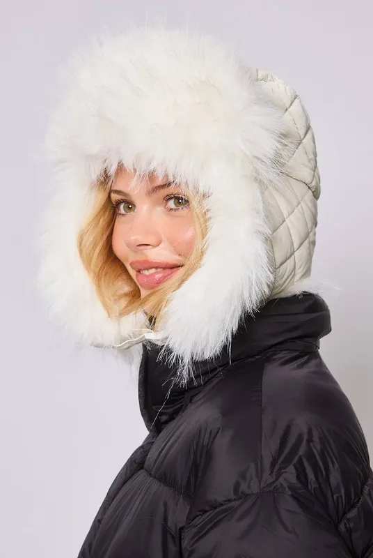 South Beach Women's Ski Trapper Hat in White White