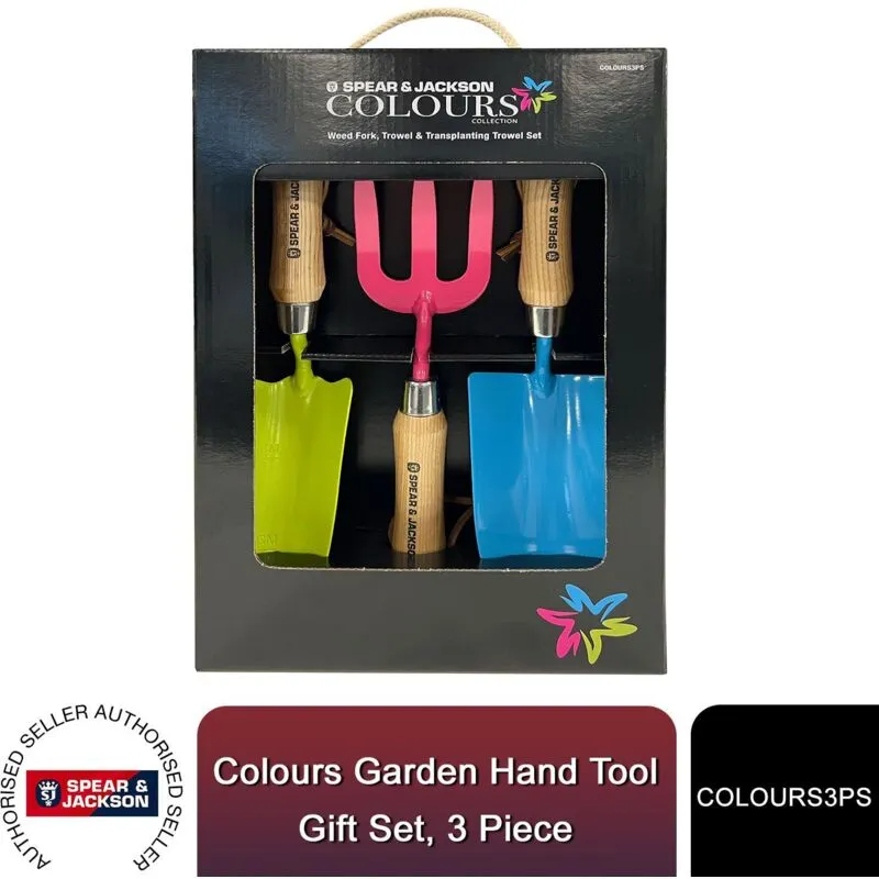 Spear & Jackson COLOURS3PS Colours 3 Piece Garden Hand Tool Gift Set