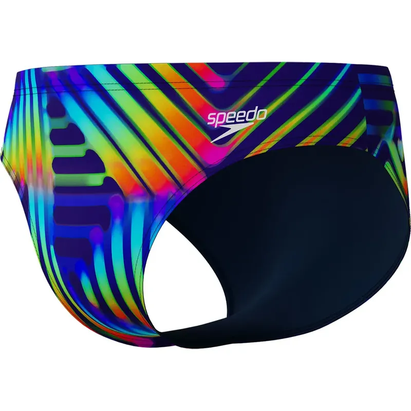 Speedo Allover Digital 8cm Swimming Brief Pahala Geo / True Navy UK 28 Men
